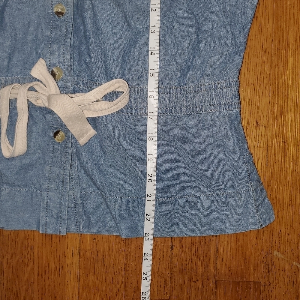 Sunset Rd Vineyard Charm Chambray Drawstring Waist Denim Shirt - Picture 10 of 12